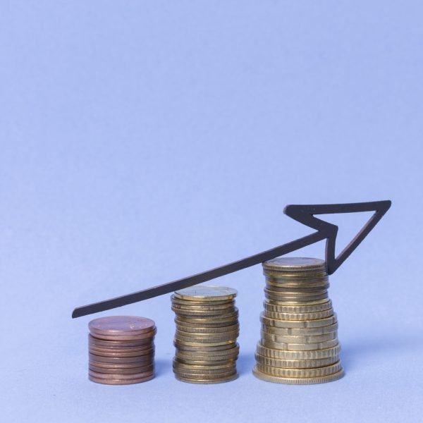 piles-coin-money-with-drawn-arrow piles-coin-money-with-drawn-arrow
